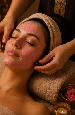 Soin visage rose miel et...